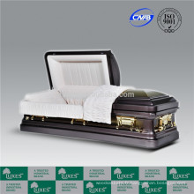 LUXES 18ga cercueil métallique cercueil de chaud-vente